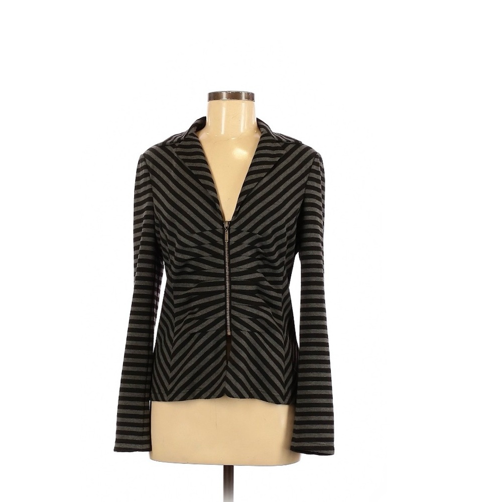 209 Striped Black and Gray Women's Jacket
